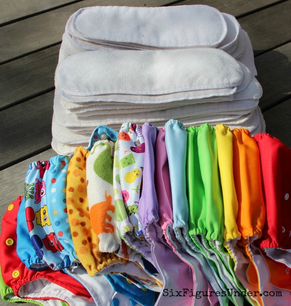 We spent less than $100 on our cloth diaper stash. We got all of our diapers free or cheap. Here are 10 strategies that can help you do so too!